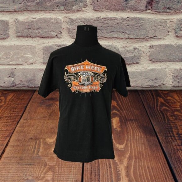 HOT LEATHERS - BIKE WEEK 72nd DAYTONA BEACH 2013 ADULT T SHIRT - SIZE LARGE - Picture 4 of 8